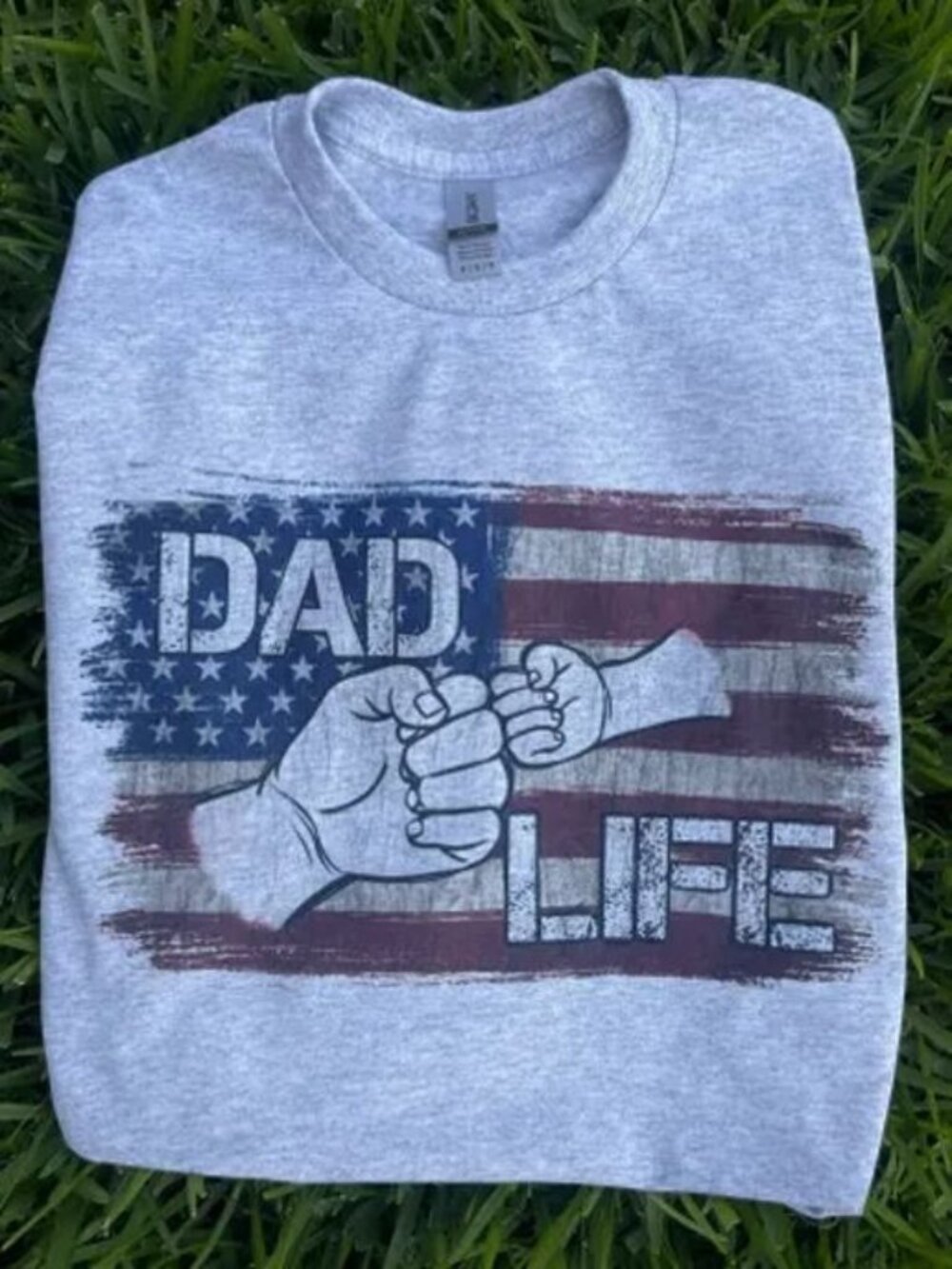 Dad Life Flag Short Sleeve T-Shirt Men's Large